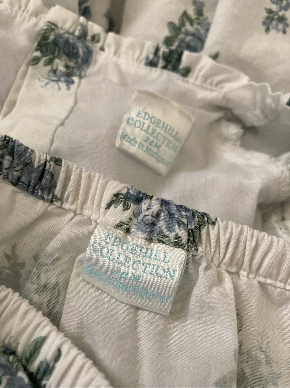 Edgehill Collection blue floral dress & bloomers, 24M.